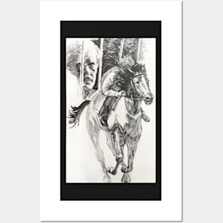 Horse and Rider ~ gouache Posters and Art